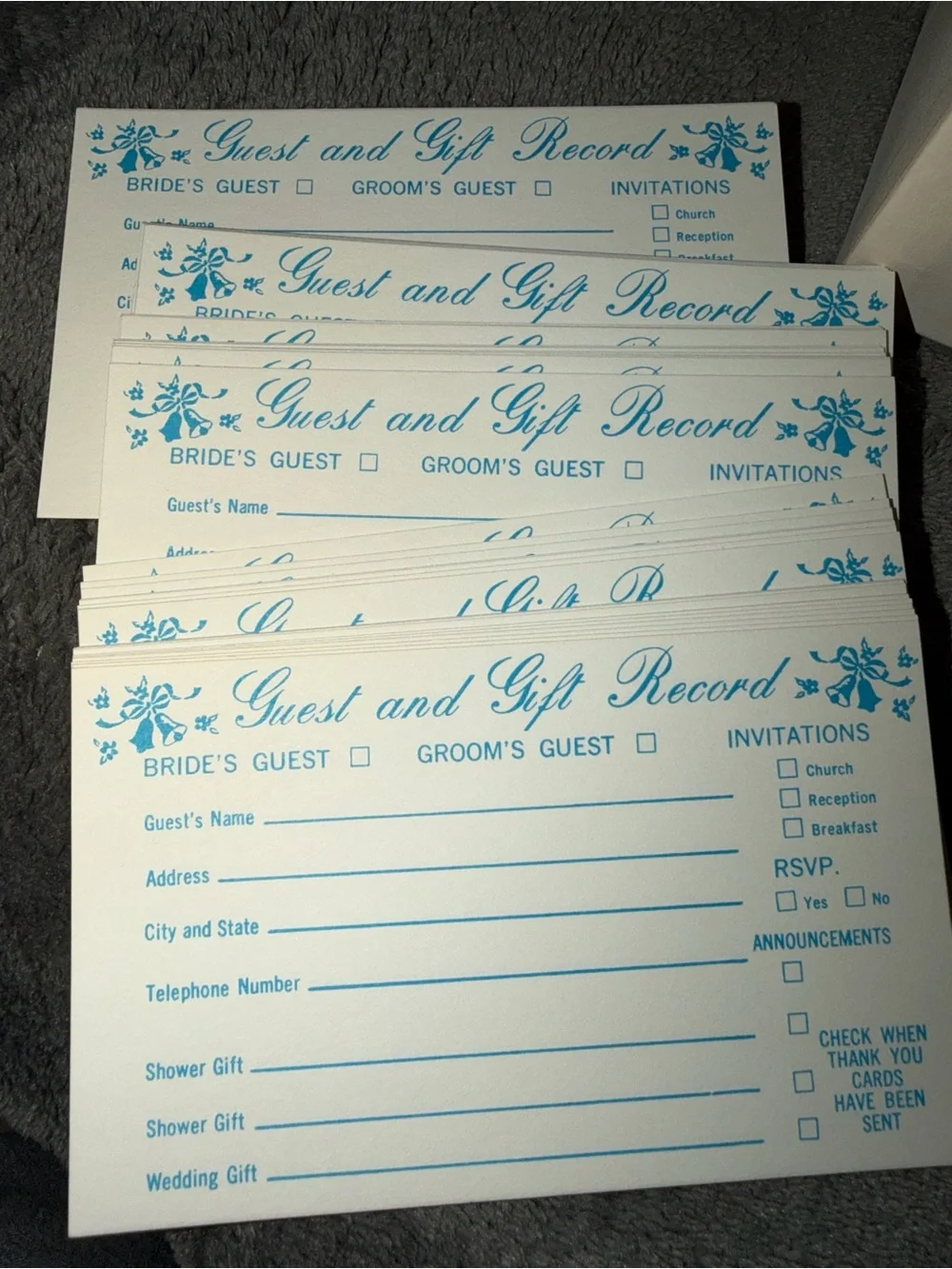 Vintage Brides Register The Brides File Box Wedding Original Dividers Papers